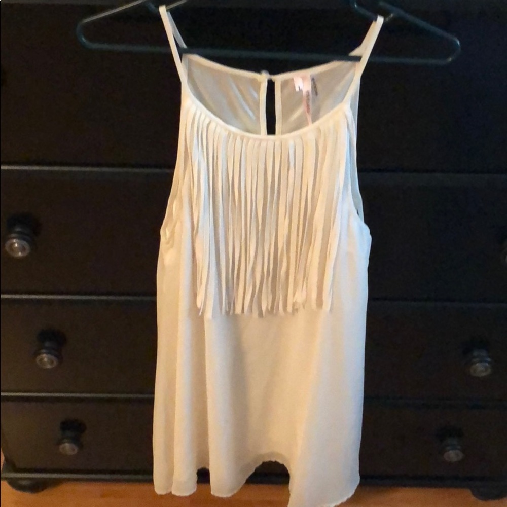 White fringe dress